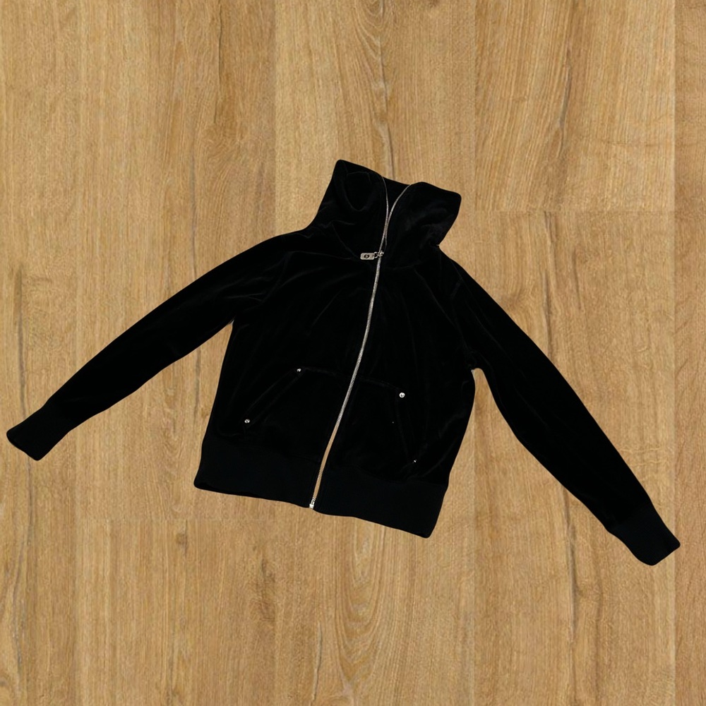 Michael Kors Velour Velvet Bomber Track Jacket - Picture 3 of 8